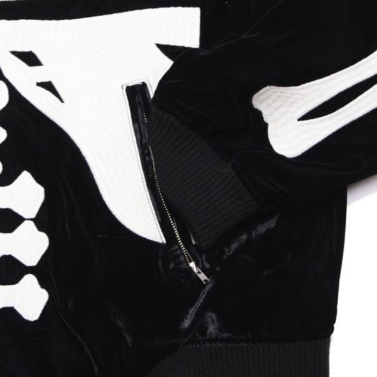 vanson ボーン刺繍ベロアジャケット XL VANSON（バンソン） ジャケット BONE VELOURS JACKET ワイドシルエット