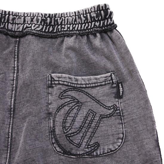 WASTED PARIS ウェステッドパリス スウェットパンツ KINGDOM CURVE FADED PANTS ストリート スケート ルーズシルエット ロゴ刺繍 裏起毛 グレー系 M L | WASTED PARIS | 06