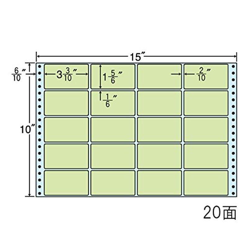 日本正規品 東洋印刷 タックフォームラベル 15インチ ×10インチ 20面付 