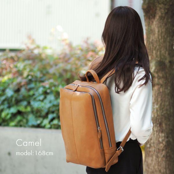 本革 2層式 リュック レディース メンズ 大容量 レザー ビジネスバッグ