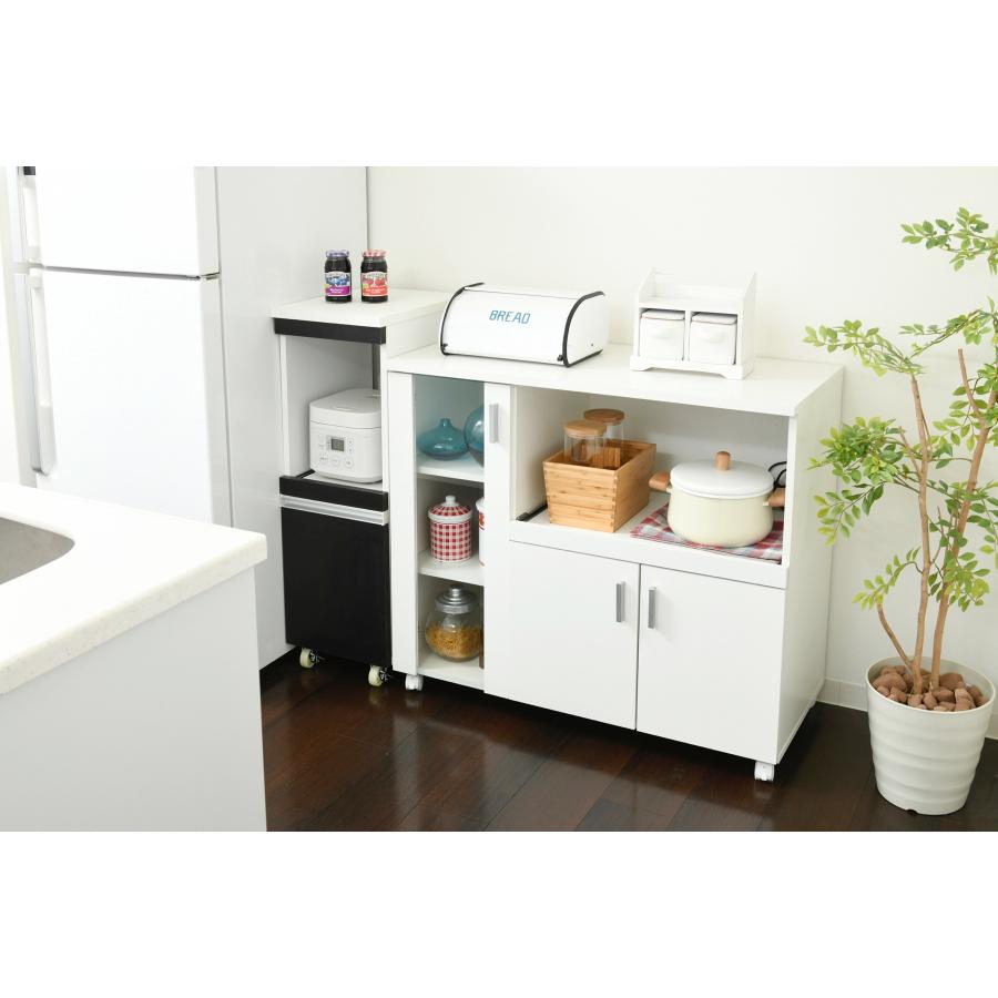 キッチン 隙間収納 ラック 幅30 高さ90 奥行40 スリム キャスター