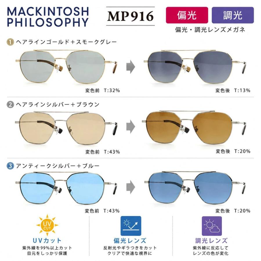 偏光調光サングラス] マッキントッシュフィロソフィー 偏光×調光レンズ