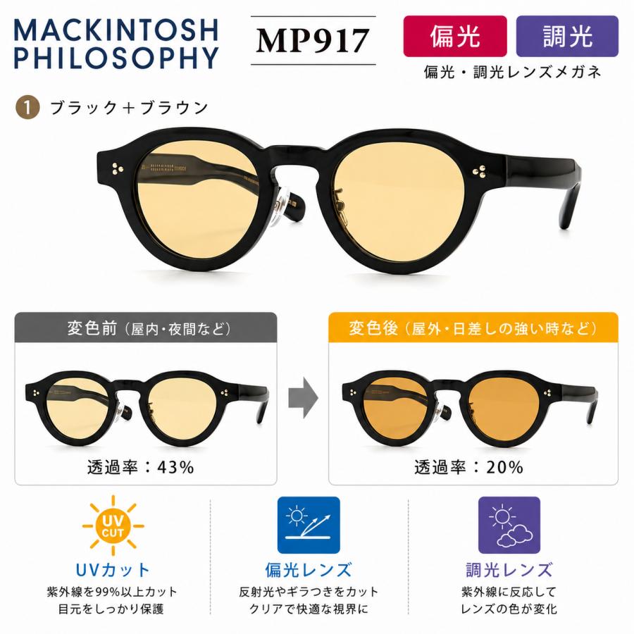 偏光調光サングラス] マッキントッシュフィロソフィー 偏光×調光レンズ