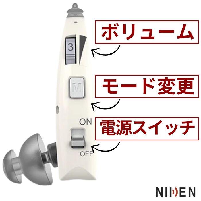 日本ブランド集音器 音量ボタン付き 音量ダイヤル付き 片耳用 (左右兼用) NIKKEN 日健 NK-02 充電式集音器 おすすめ プレゼント | ブランド登録なし | 05