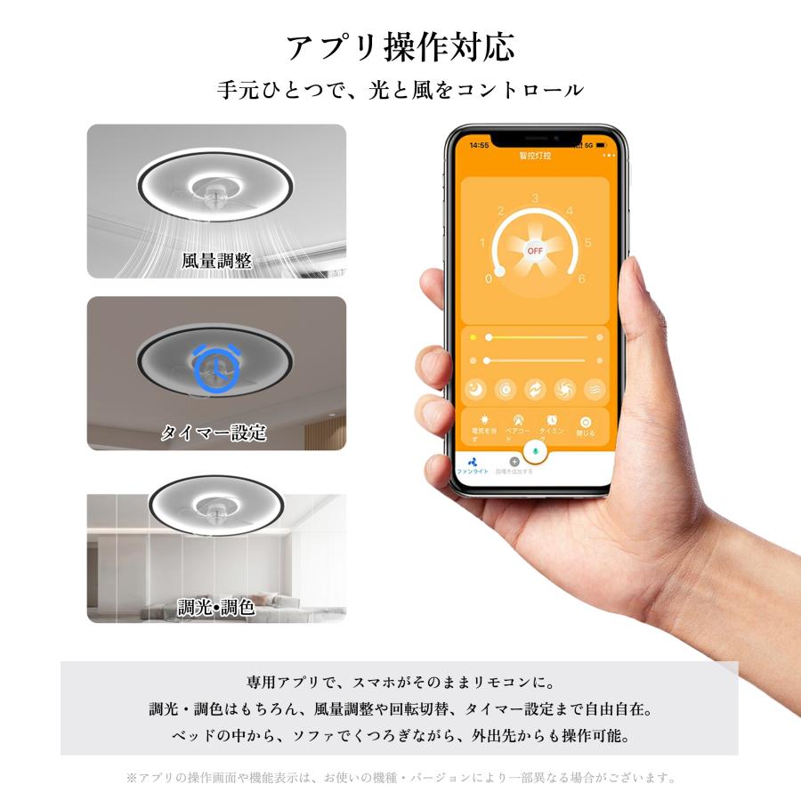 GEKKOU シーリングファンライト シーリングファン led 調光調色 12畳