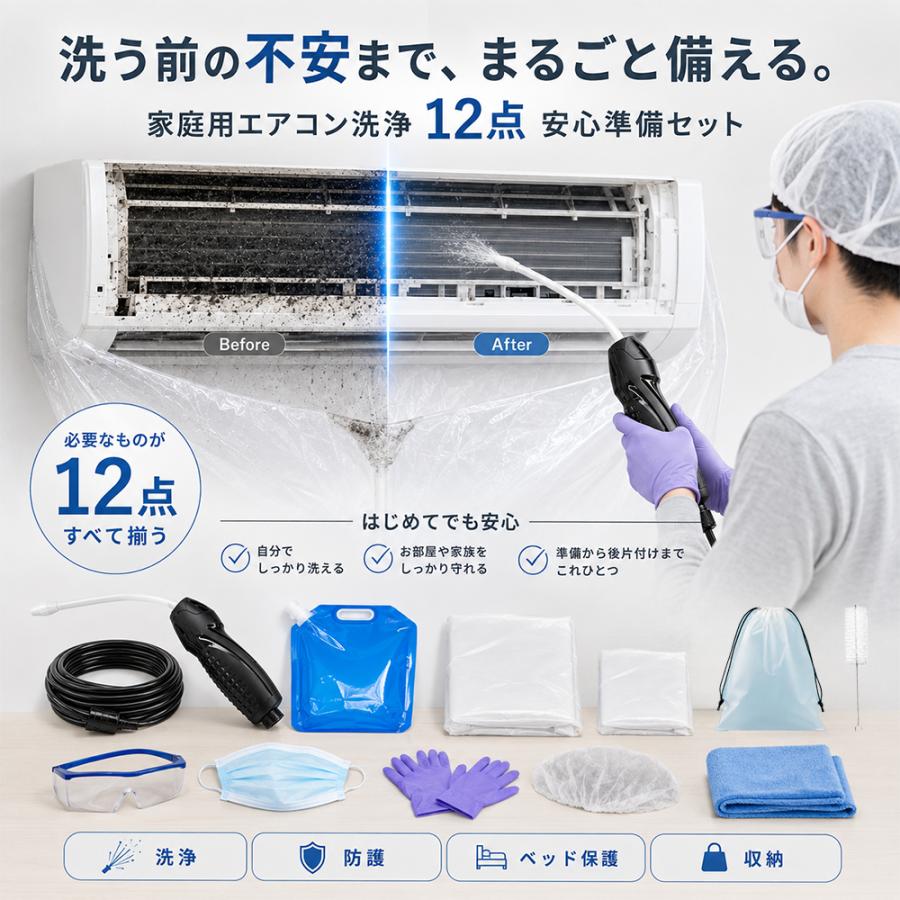 エアコン掃除セット 【2026新発想】 エアコン洗浄セット キット