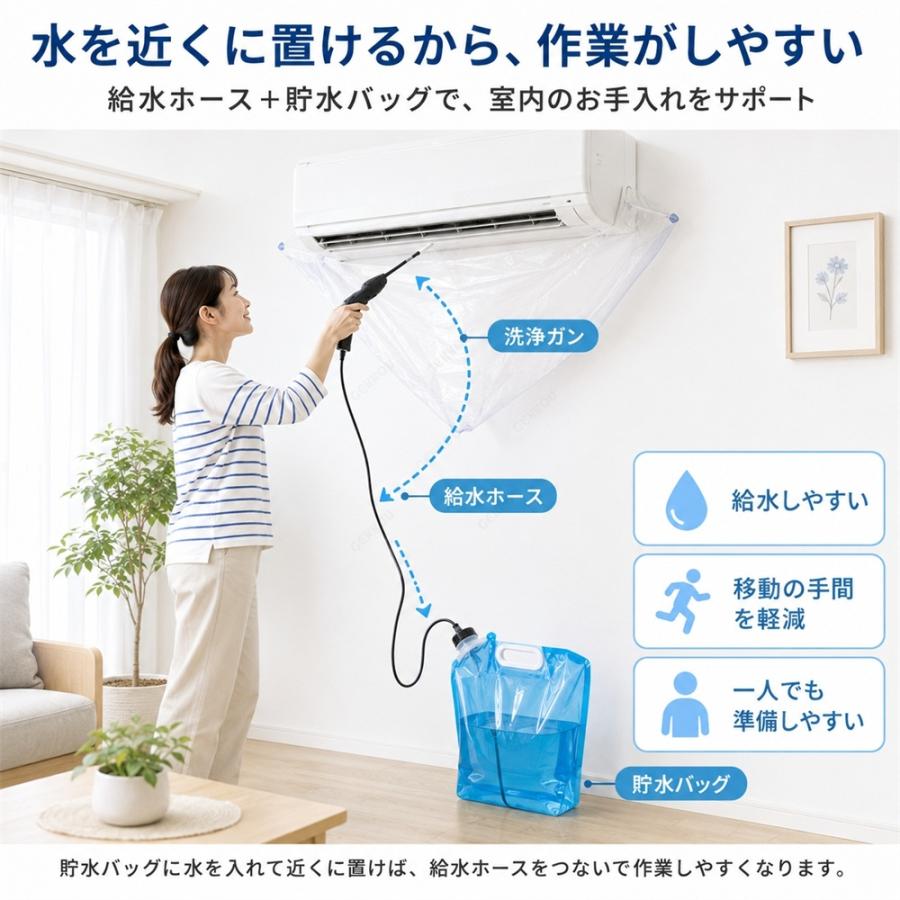 エアコン掃除セット 【2026新発想】 エアコン洗浄セット キット