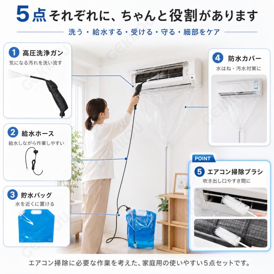 エアコン掃除セット 【2026新発想】 エアコン洗浄セット キット