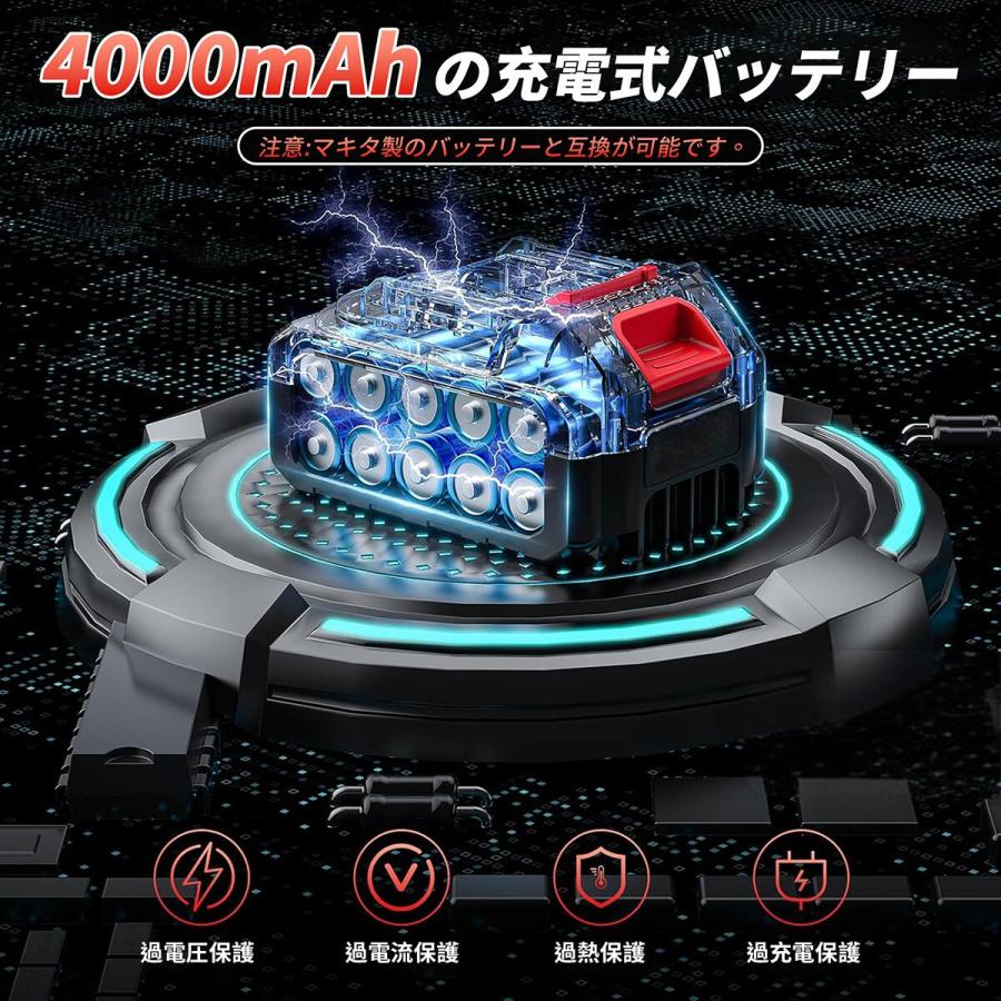 インパクトレンチ 超強力トルク 800N.m 21V充電式 無段変速 過熱保護