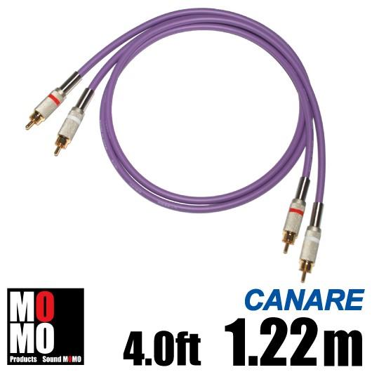 カナレ（ CANARE L4E6S ） 紫  RCAオーディオケーブル4.0ft (1.22m) 　 赤白ペア