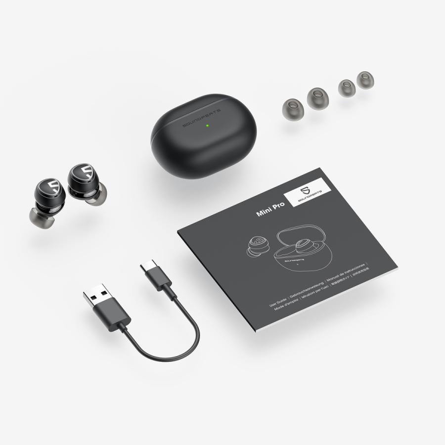 ワイヤレスイヤホン ノイズキャンセリング SoundPEATS MiniPro 外音取込み マイク 電話可能 サウンドピーツ イヤフォン Bluetooth 5.2 ブルートゥース 小さい｜soundpeats｜14