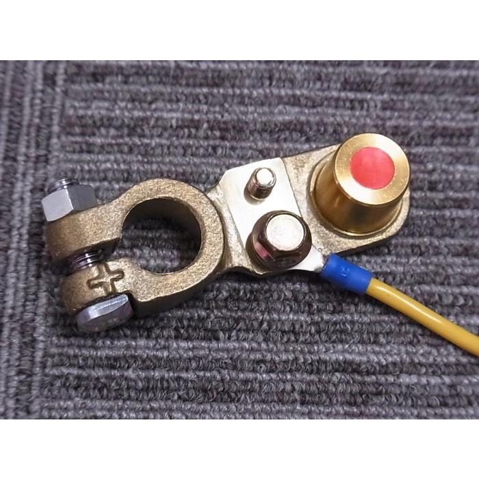 (オプティマ バッテリー OPTIMA 延長配線オプションパーツ) 真鍮オフセットターミナル GTP-031 大ポール→大ポール プラス側|soundwavemeiwa2|03
