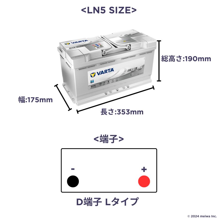VARTA VARTA正規品 LN5 AGM / L5 595901085 G14 シルバー VARTA VARTA正規品 LN5 AGM / L5 595901085 G14 シルバー