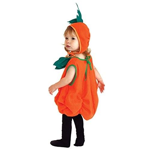 ハロウィン コスプレ パンプキン コスチューム 子供用 可愛い かぼちゃ ベビー 仮装 (M 110-120cm)