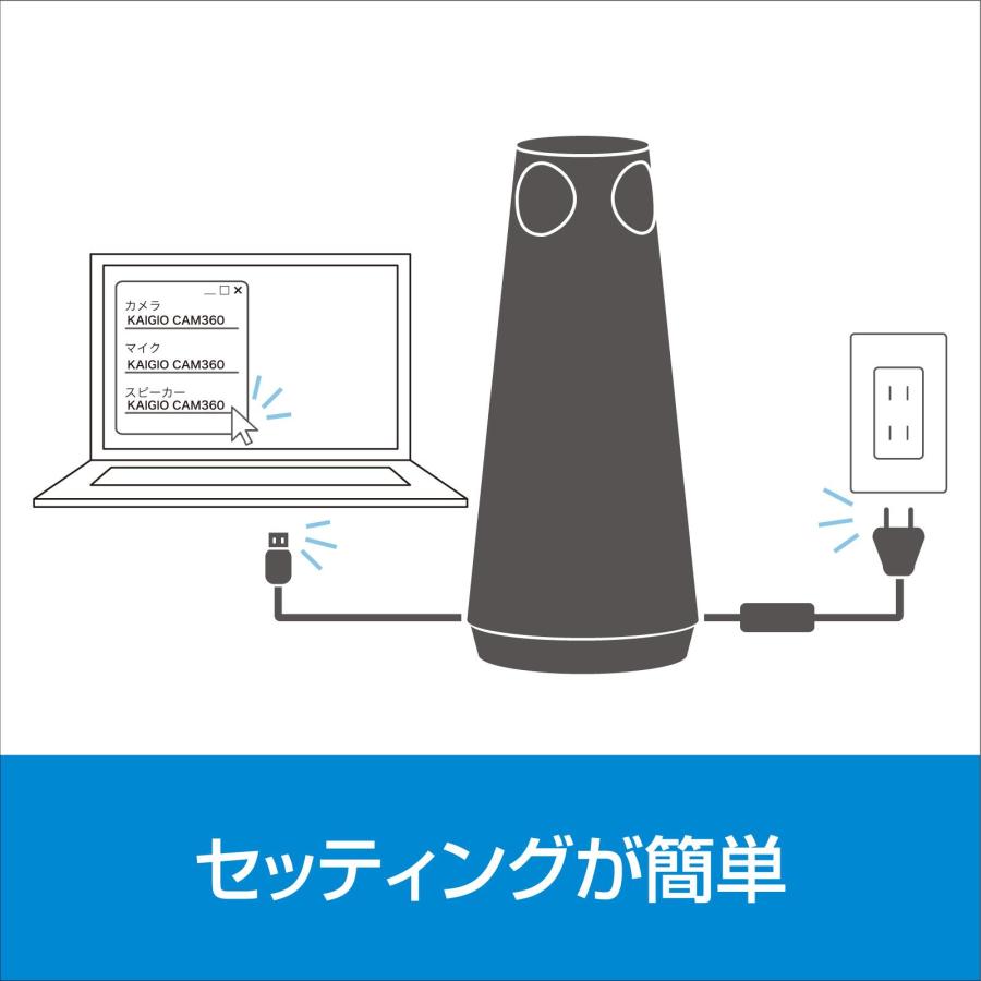 SOURCENEXT / KAIGIO CAM360 / Webカメラ | 美品 ソースネクスト（SOURCENEXT） KAIGIO CAM360 ブラック エコパッケージ