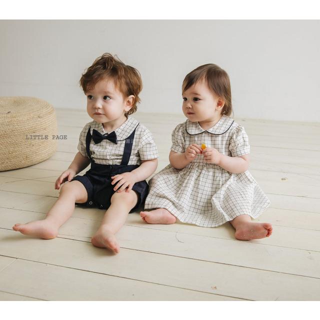 ベビー キッズ ロンパース ワンピース 男の子 女の子 フォーマル ネクタイ 上品 可愛い フェミニン おそろコーデ 韓国ファッション 韓国子供服 359 韓国レディース 子供服 Sourire 通販 Yahoo ショッピング