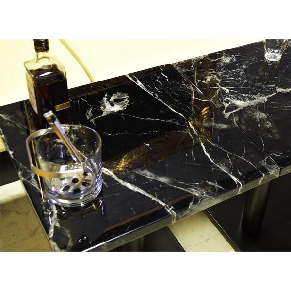 ボックステーブル 90x50cm BK脚 WH BK 大理石風柄 ラウンジ ボックステーブル 90x50cm BK脚 WH BK 大理石風柄 ラウンジ