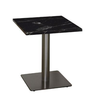 ボックステーブル 50x50cm SV脚 WH BK 大理石風柄 ラウンジ スナック 
