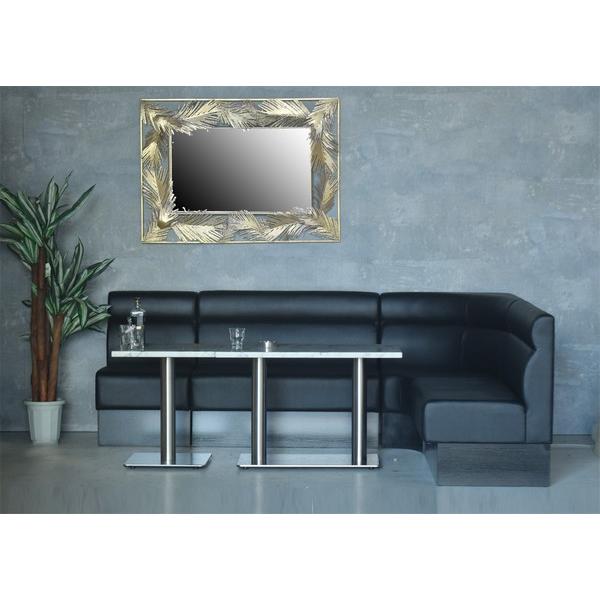 ボックステーブル 50x60cm SV脚 WH BK 大理石風柄 ラウンジ ボックステーブル 50x60cm SV脚 WH BK 大理石風柄 ラウンジ