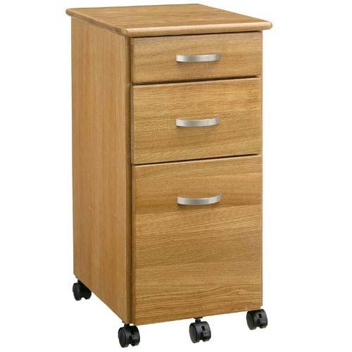 DK-9022 ブラウン ライトオーク サイドチェスト 曙工芸 SHERTO 36cm幅 薄型デスク用脇抽斗 コンパクト 省スペース 引き出し シンプル スリム アケボノ工芸