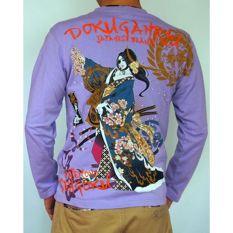 抜刀娘 在庫処分セール品返品不可 和柄Tシャツ 長袖Tシャツ アメカジ 