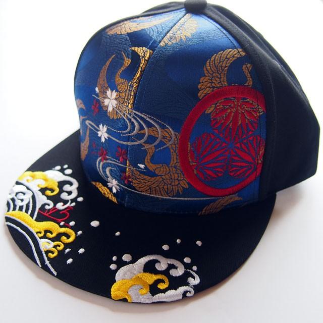 フラットキャップ 和柄キャップ 戦国武将 Cap 和柄 帽子 金襴