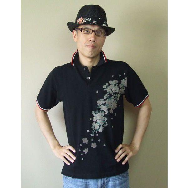 和柄 シャツ 衣櫻 メンズ レディース 半袖 ポロシャツ