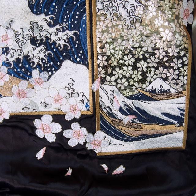 絡繰魂 スカジャン メンズ レディース 浮世絵 北斎金襴 絡繰魂 スカジャン メンズ レディース 浮世絵 北斎金襴