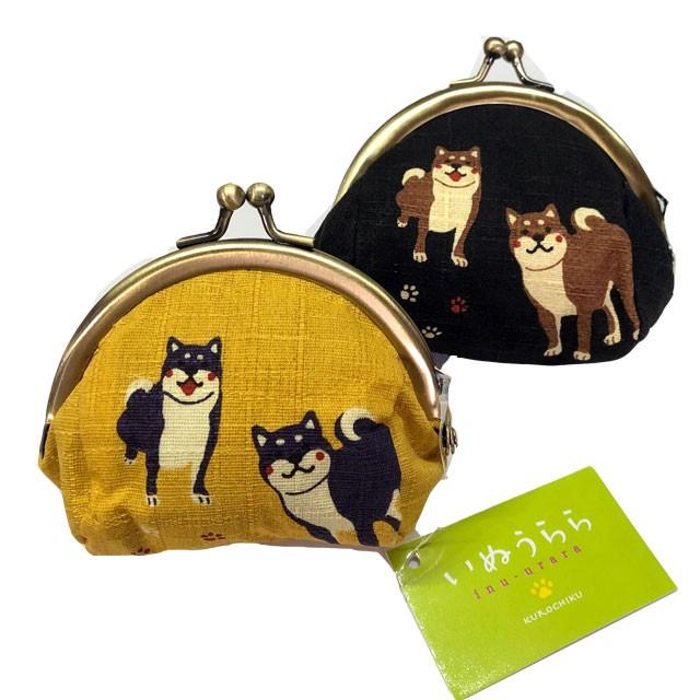 親子がま口 財布 柴犬 しばわんこ 黒 和柄 犬柄 G265 親子がま口 財布 柴犬 しばわんこ 黒 和柄 犬柄 G495 | 手づくり