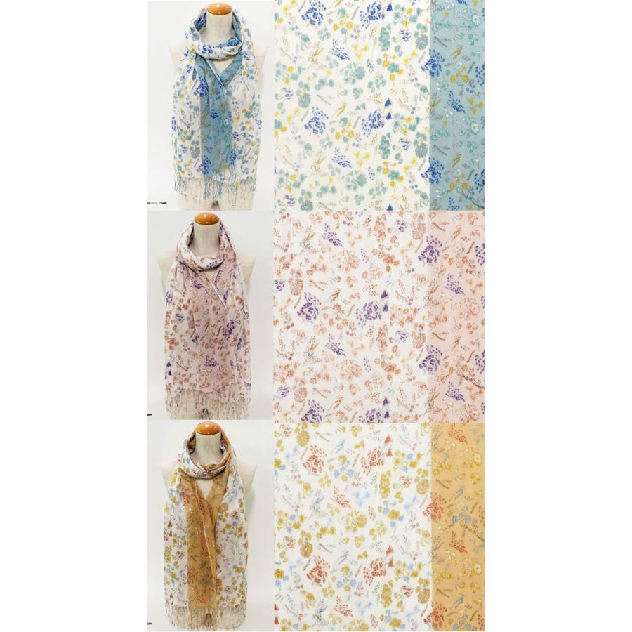 母の日【ストール】春 夏 UV加工 ナチュラルフラワー柄 花柄 ポスト