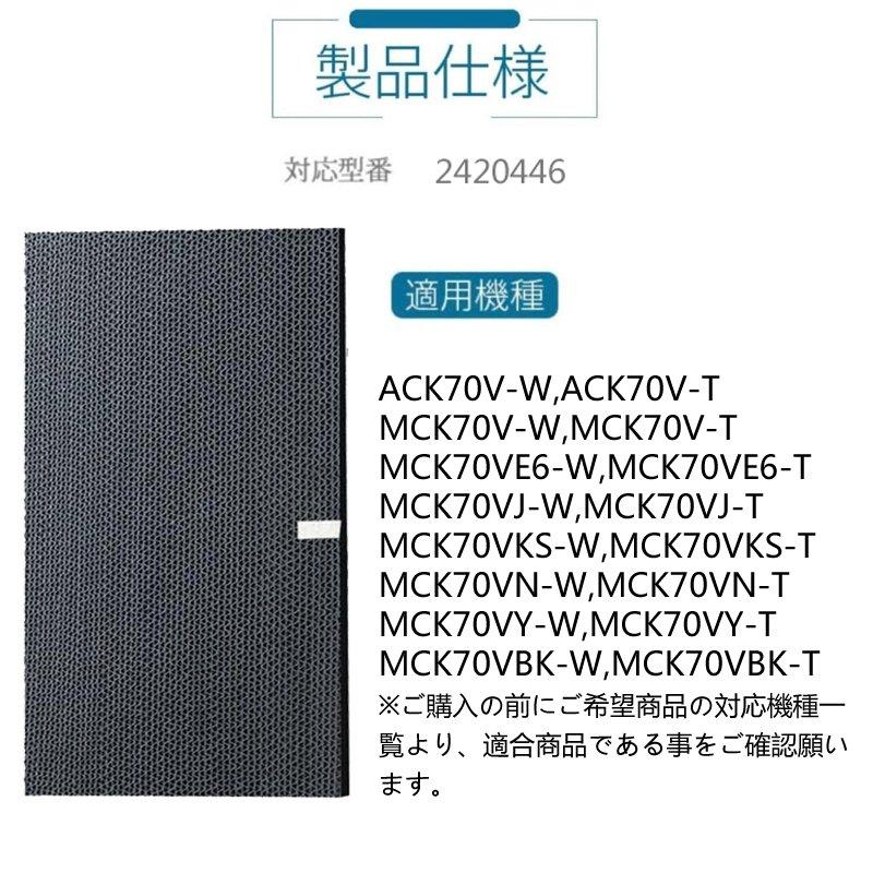 ダイキン 空気清浄機 フィルター DAIKIN 空気清浄機交換用 脱臭フィルター 2420 446 非純正 対応品番：2420446 互換品 合計1枚｜soushin｜02