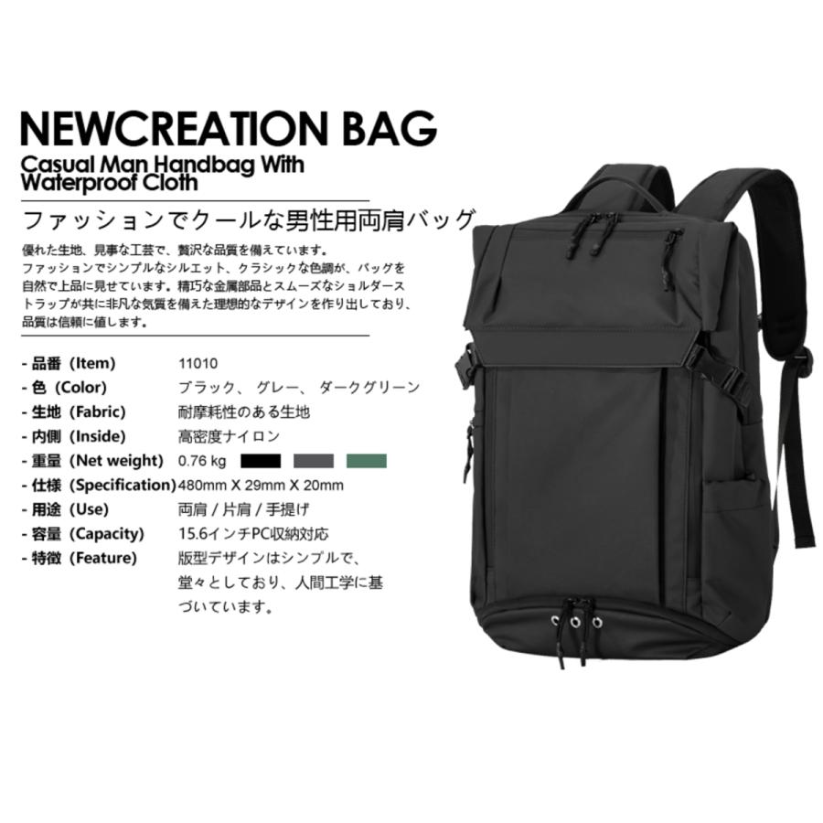 シンプル リユック 防水 撥水リュック 大容量ビジネスレジャー パック リュックサック ビジネス PC メンズ スマホ 携帯電話   15.6インチ バックパックリュックの画像