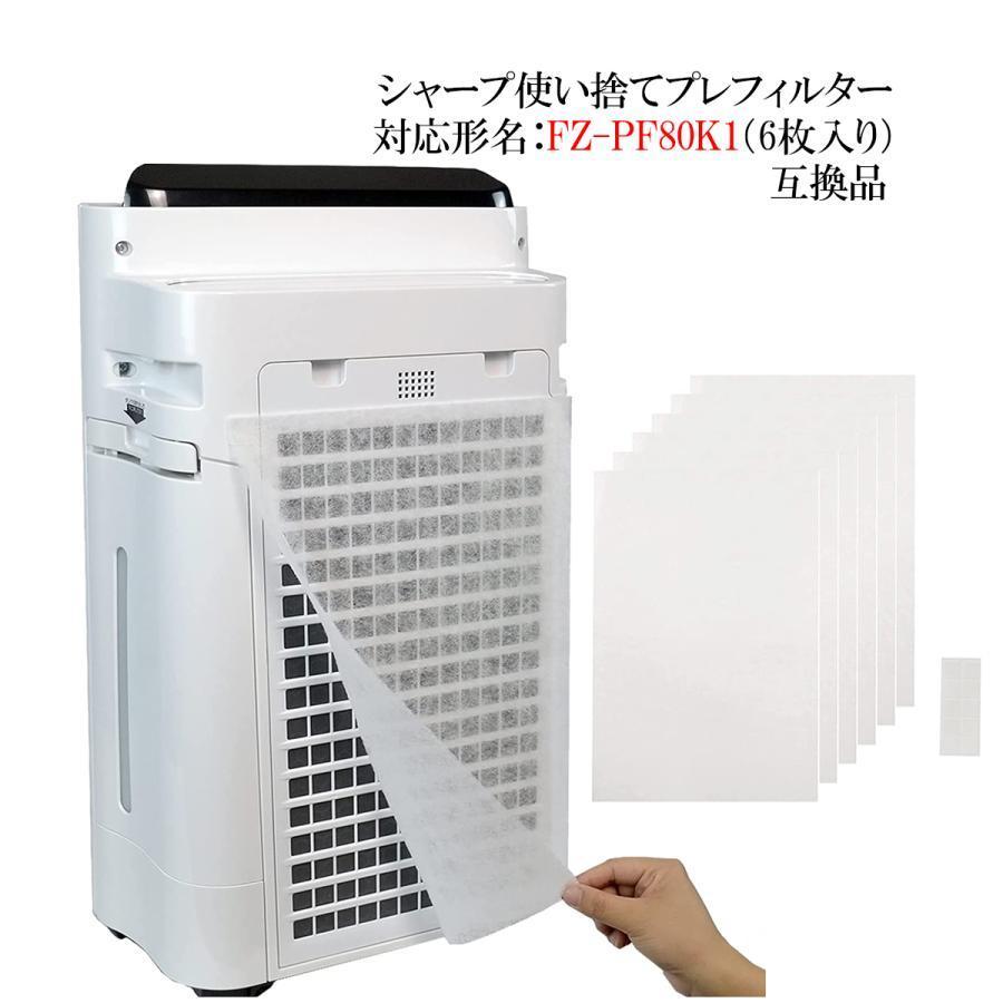 シャープ SHARP 空気清浄機フィルター 互換品 HEPA 集じん 脱臭 フィルター FZ-E75HF FZ-E75DF FZ-AX80MF FZ-AG01K1 FZ-PF80K1 5点セット点セット｜soushin｜10