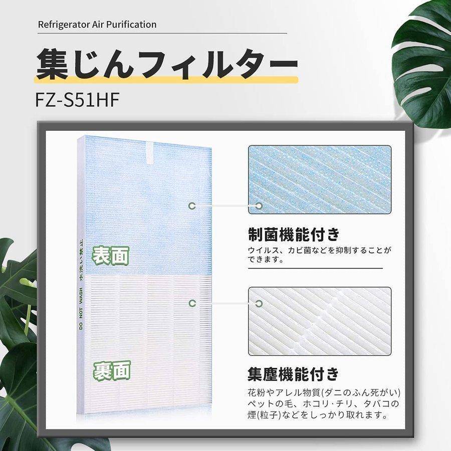 SHARP（シャープ） 空気清浄機フィルター 互換品 FZ-S51HF 集じん