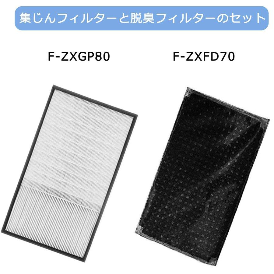 パナソニック 空気清浄機 Panaconic 互換品 F-ZXGP80 F-ZXFD70  集じんフィルター fzxgp80 脱臭フィルター fzxfd70 交換フィルター 1セット｜soushin｜09