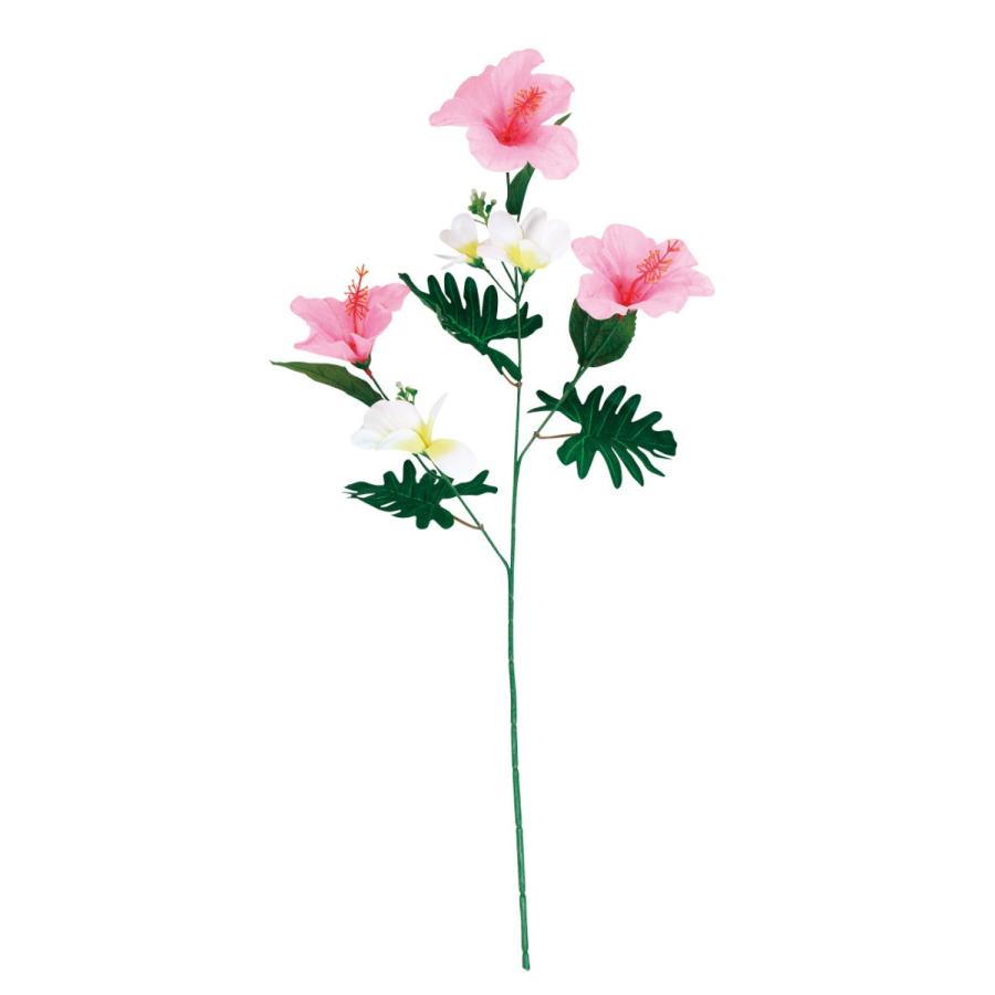 ハイビスカス 造花 店舗装飾 ディスプレイ プルメリア スプレイハイビスカス ピンク 5周年記念イベントが 当店は最高な サービスを提供します