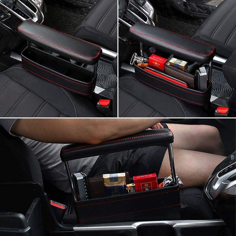 新品 Raksonic 型 アームレスト コンソールボックス 伸縮式 後部にカップホルダーと小物収納ボックス付き 手置きクッション 車肘掛け 最安値で アームレスト