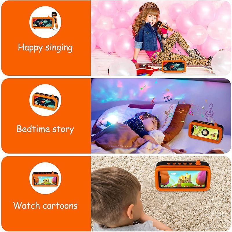 カラオケ 子供用のマイク2本 カラオケ 子供用 6歳 女の子 誕生日プレゼント携帯電話ホルダーの子供用カラオケ玩具として使用できます hoelf4rd おもちゃ Www Robotnature Com