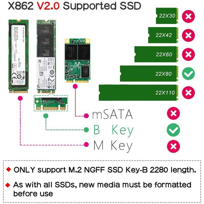 残りわずか】 Geekworm ラズベリーパイ4 モデルB X862 V2.0 M.2 NGFF SATA SSD  ストレージ拡張ボード、Raspberr - www.jelecom.com.eg