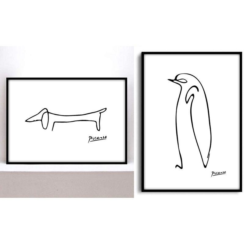 値下げ 犬 パブロ ピカソ アートパネル