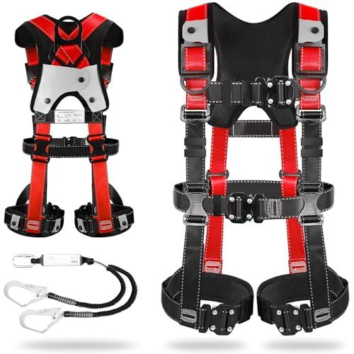 ②フルハーネス　安全帯 新規格 セット 脱着簡単 腹部　胸　脚　ワンタッチバックル　安全性　仕事　現場　贈り物　丈夫　作業　快適　 Amazon.co.jp: [Jisentoll] フルハーネス安全帯 新規格 セット 脱着