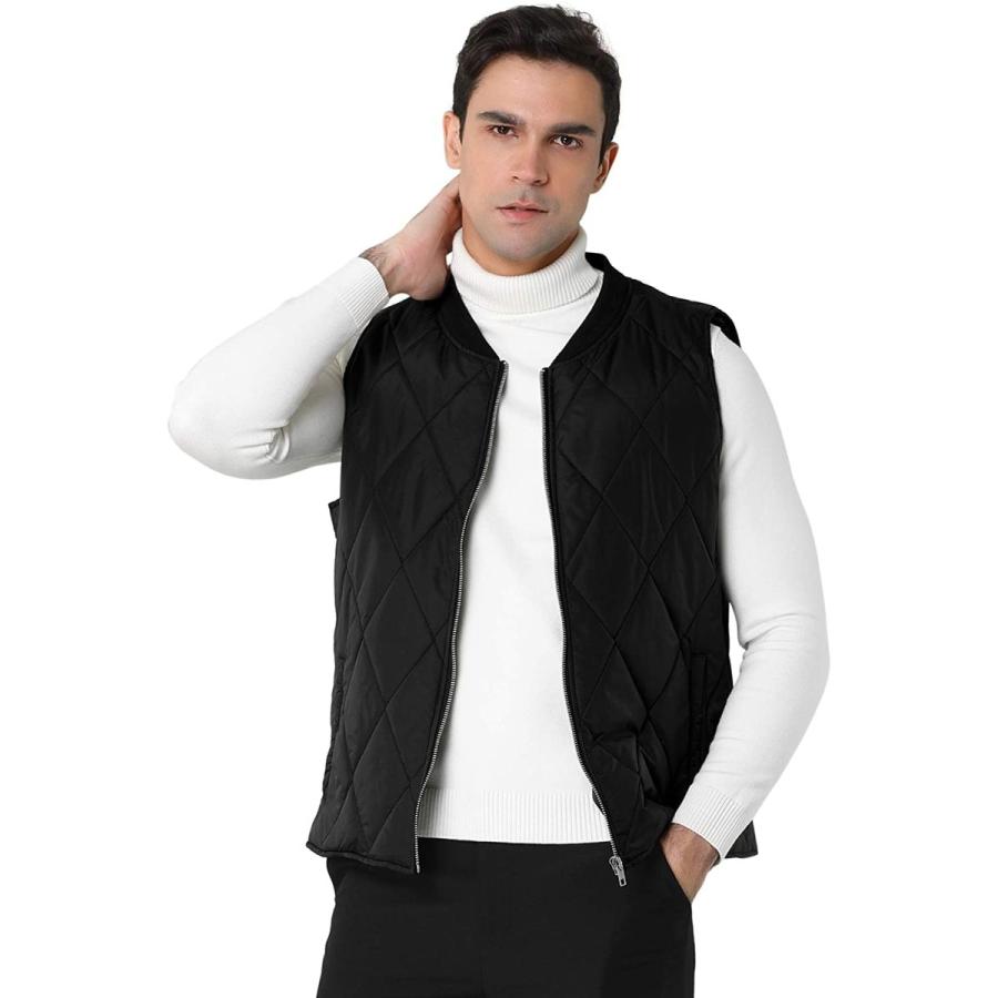 素晴らしい価格 メンズウエア Lars Amadeus キルティング ベスト ジャケット キルト ジレ 軽量 防寒 無地 秋冬 パファーベスト メンズ ブラック S Www Threeriversofs Com