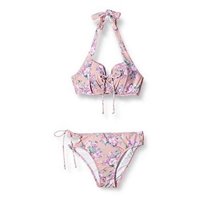 【希少品】 三愛水着楽園 水着 ワコール共同開発 (C~Iカップ対応) ワイヤー入り Floralグラマラスフィット ビキニ レディース PI‐ピンク 【2451929600】(14923円)