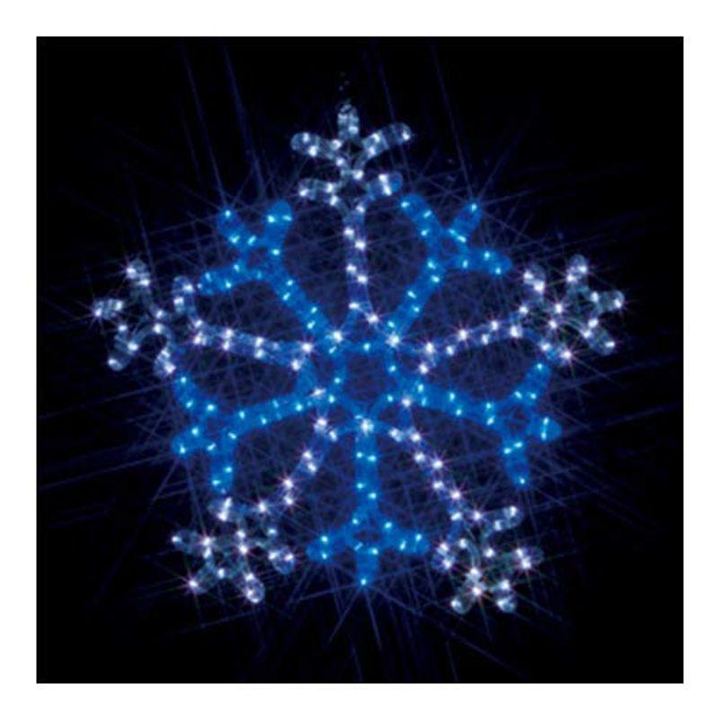 ジェフコム LEDルミネーション 連結タイプ LEDモチーフ 雪の結晶 2色点滅 白×青 SJ-C103WB-N