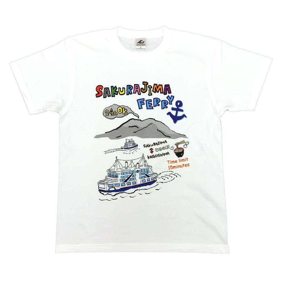 薩摩Tシャツ 「 桜島フェリー 」 鹿児島Tシャツ 半袖 薩摩 桜島 鹿児島