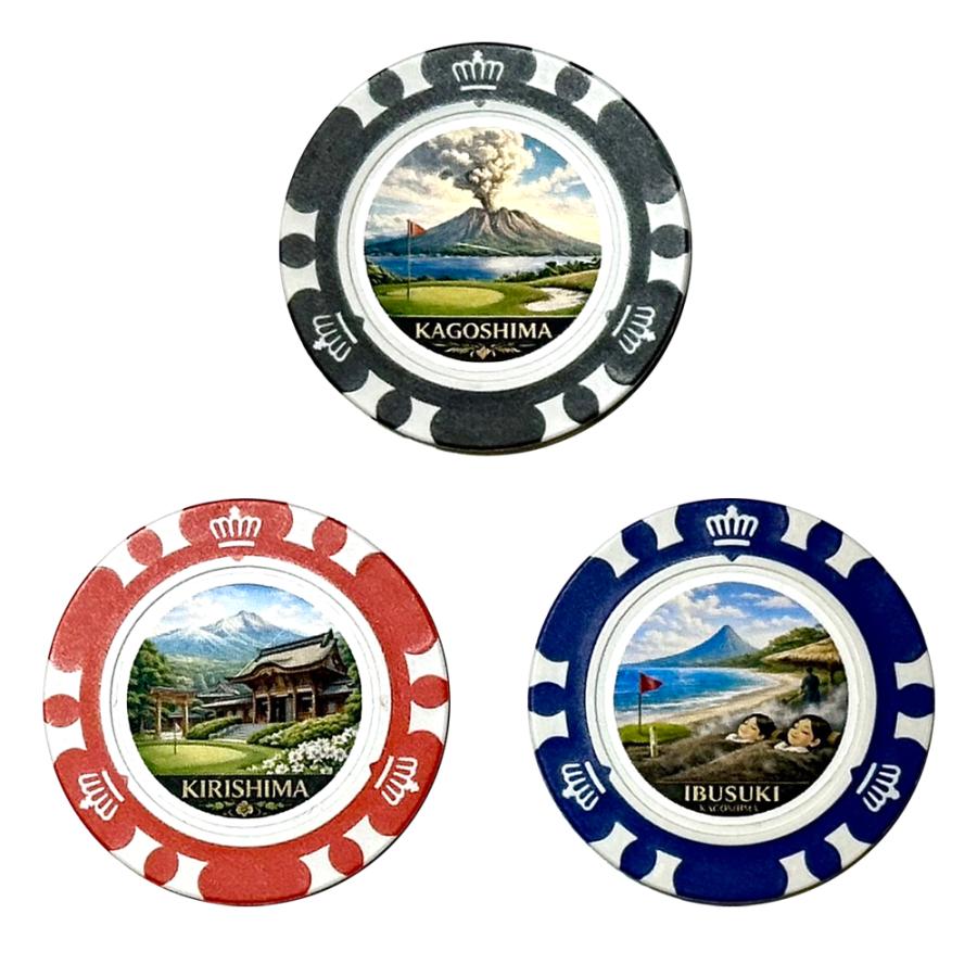 ゴルフマーカー カジノチップマーカー マグネット ゴルフ コンペグッズ