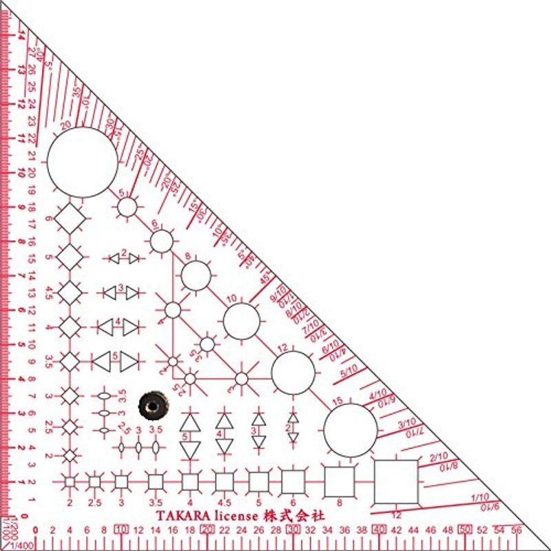 テンプレート 三角定規 建築士 設計 製図 定規、作図用品