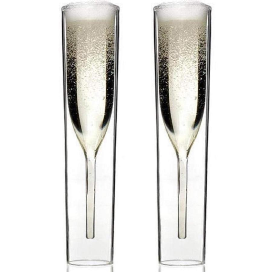 ダブルウォール グラス シャンパン ロング グラス 二重構造 耐熱 特別な日の 乾杯 に 0ml 2個セット B0whcrw4 Southanshop 通販 Yahoo ショッピング