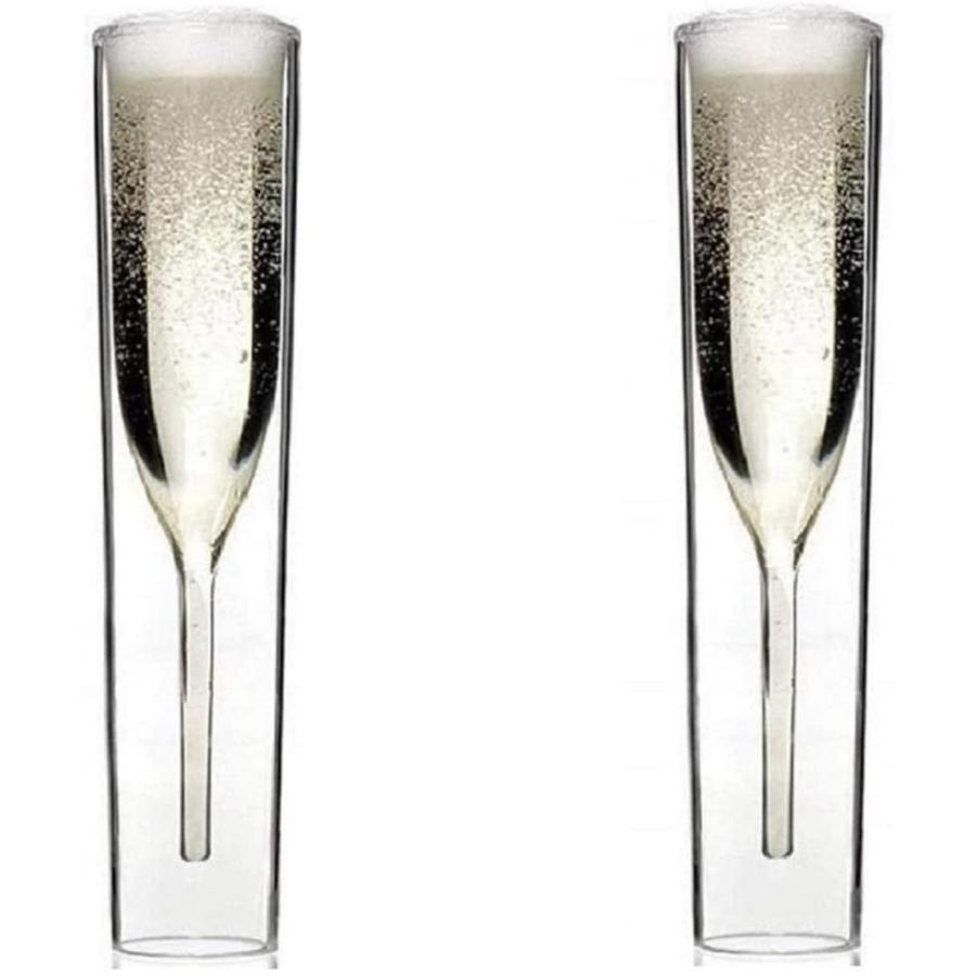 ダブルウォール グラス シャンパン ロング グラス 二重構造 耐熱 特別な日の 乾杯 に 100ml 2個セット B08d6mnqcc Southanshop 通販 Yahoo ショッピング
