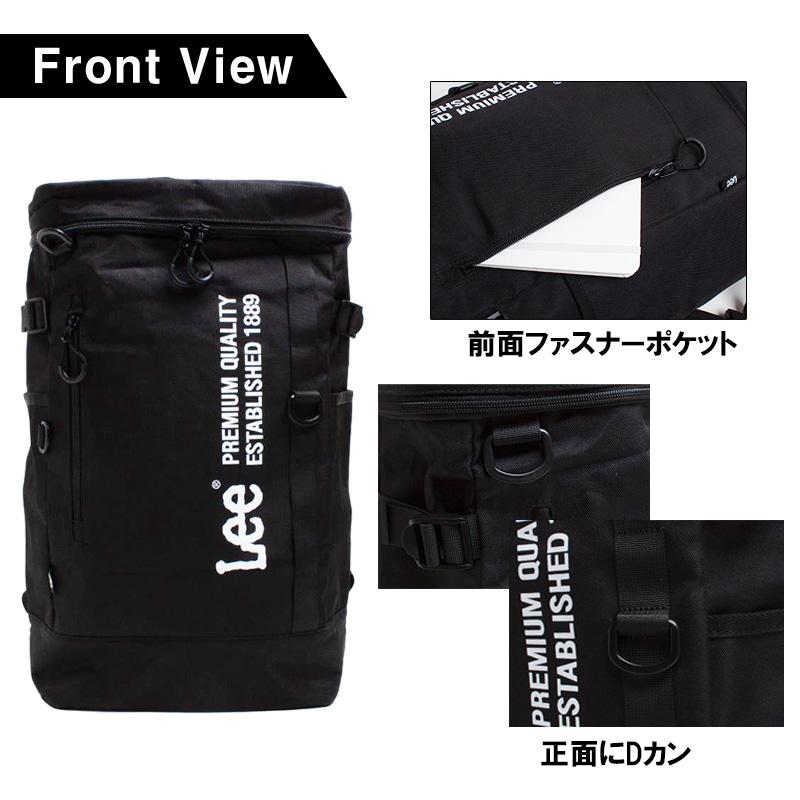 Lee（リー） スクエア バックパック リュックサック ロゴ 大容量 25L